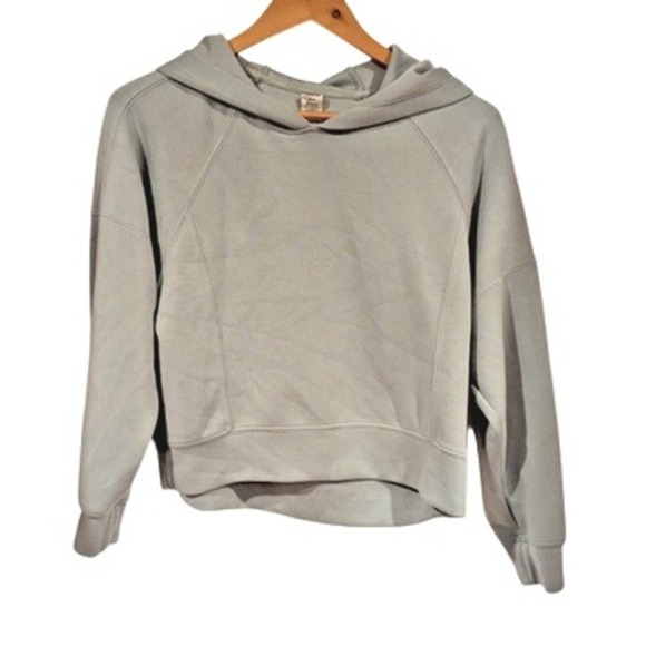 RBX Womens M Gray Hoodie Pullover Long‎ Sleeve Cropped Casual Athleisure - Picture 1 of 3
